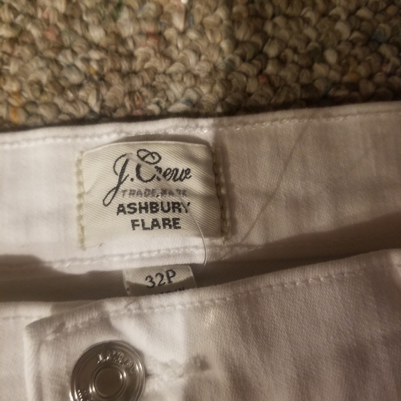 J. Crew Ashbury Flare  White Jeans Size 32P. NWOT - Picture 11 of 13